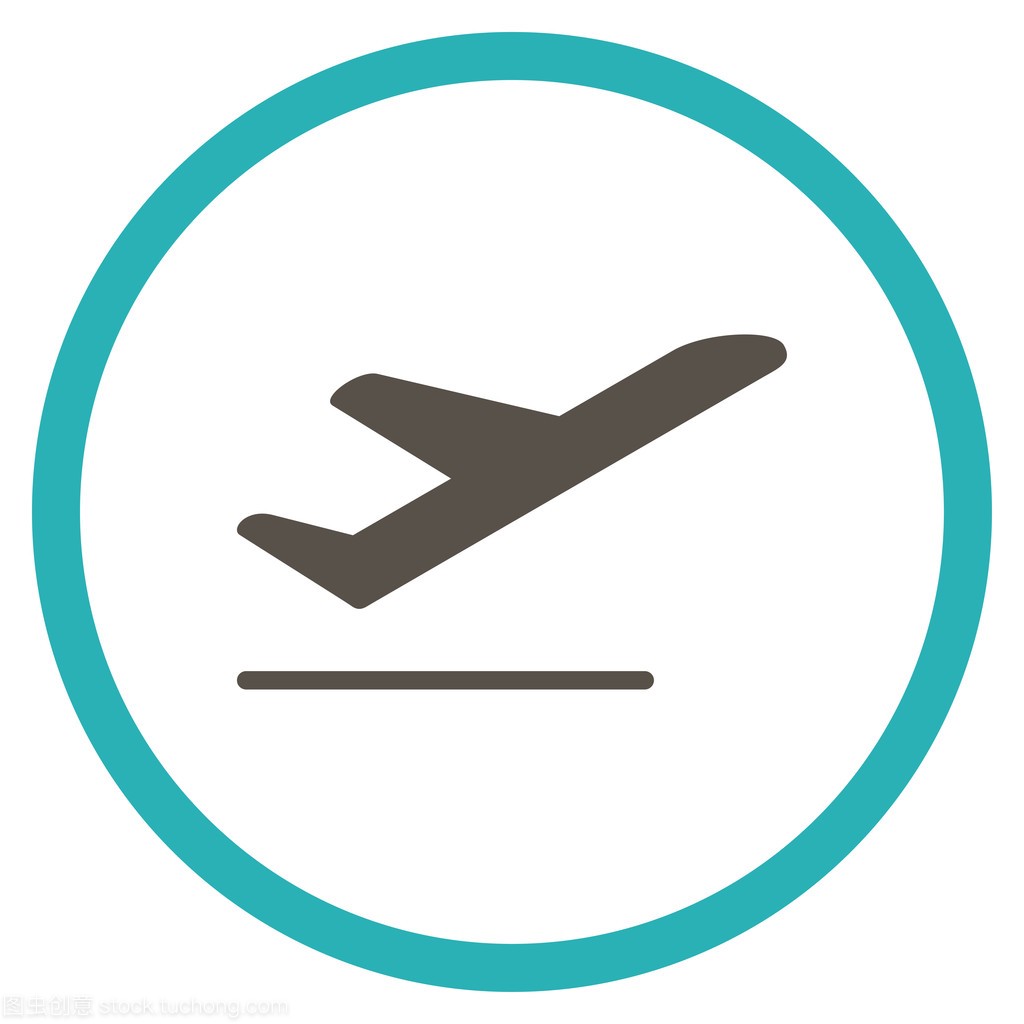 Airplane Departure Circled Icon