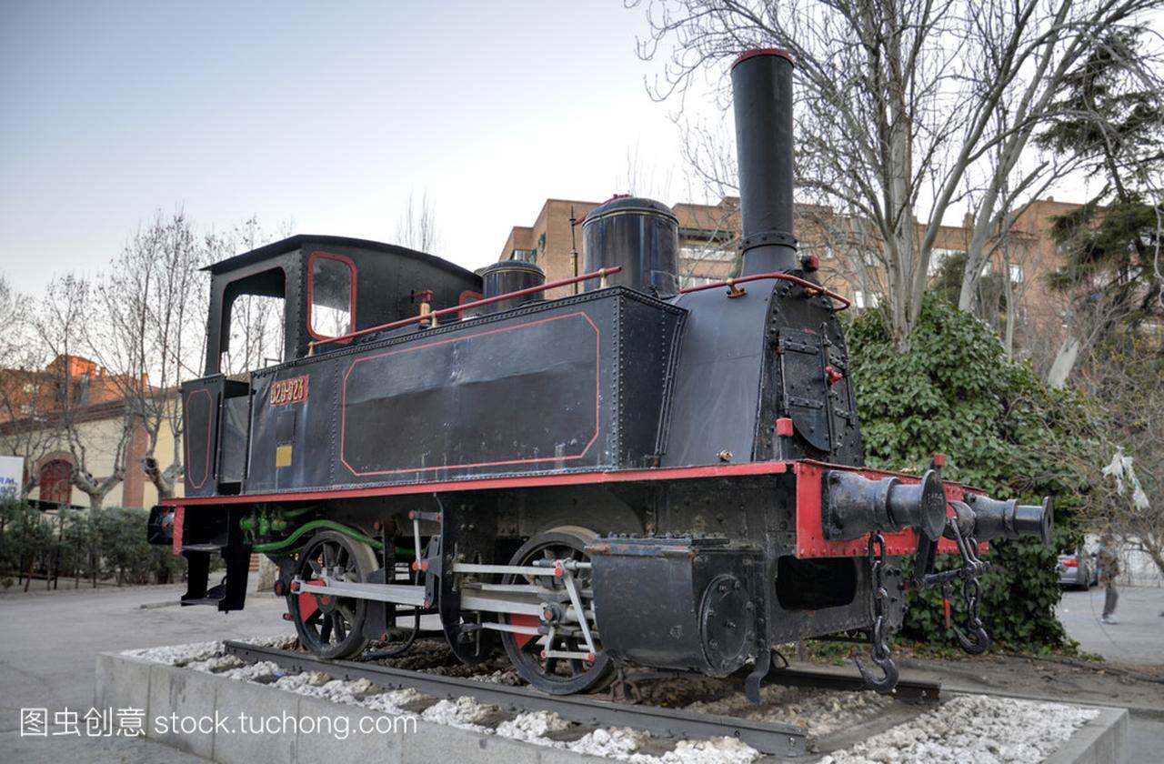 马德里铁路博物馆的老机车