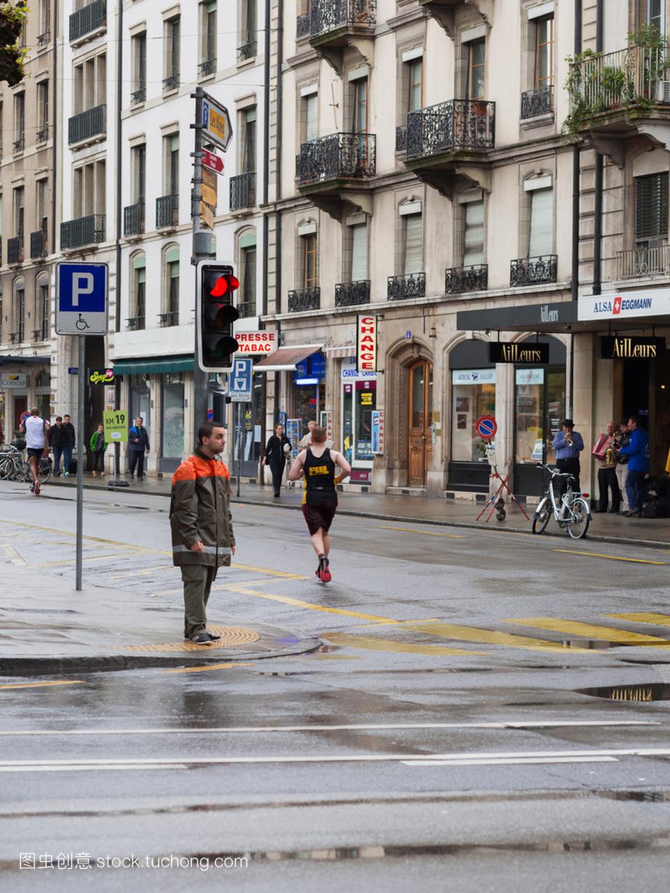 2015 年 3 月 3 日,瑞士日内瓦。马拉松和睦。