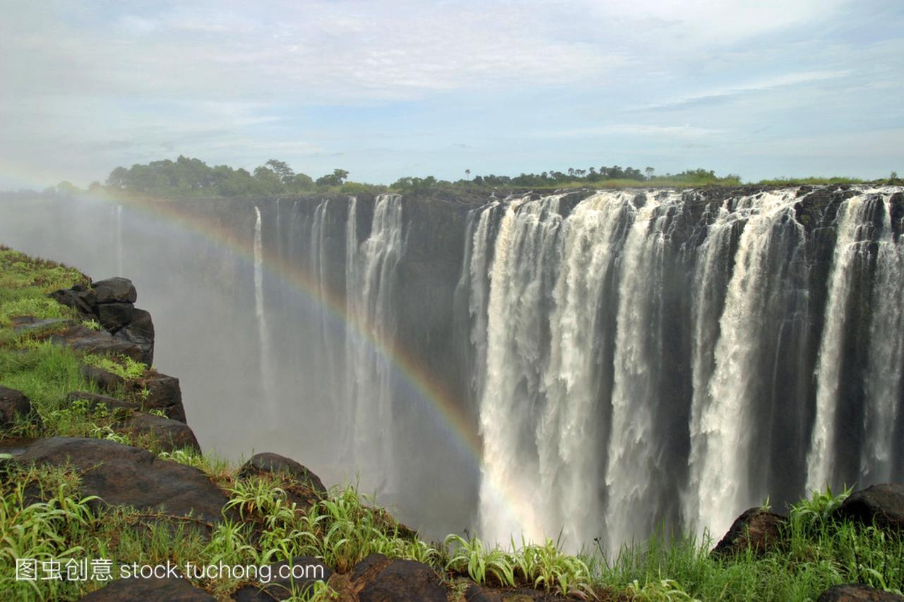 维多利亚瀑布在赞比亚和津巴布韦,非洲
