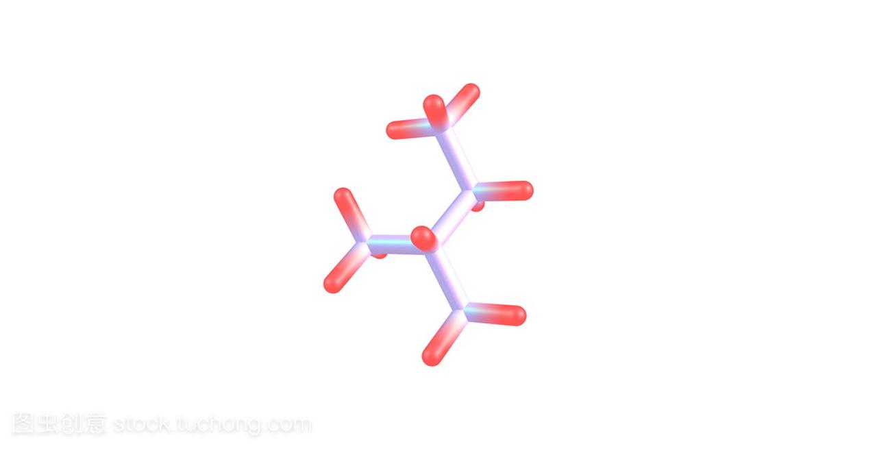 异戊烷分子结构上白色孤立