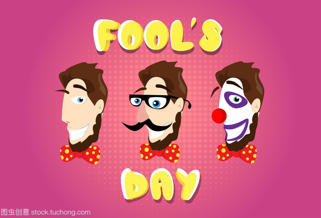 Tie Clown Make Up First April Fool Day