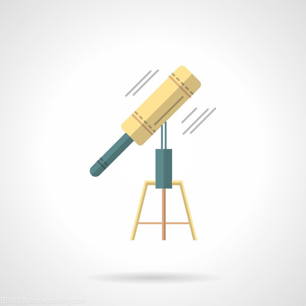 Astronomer tool flat color vector icon