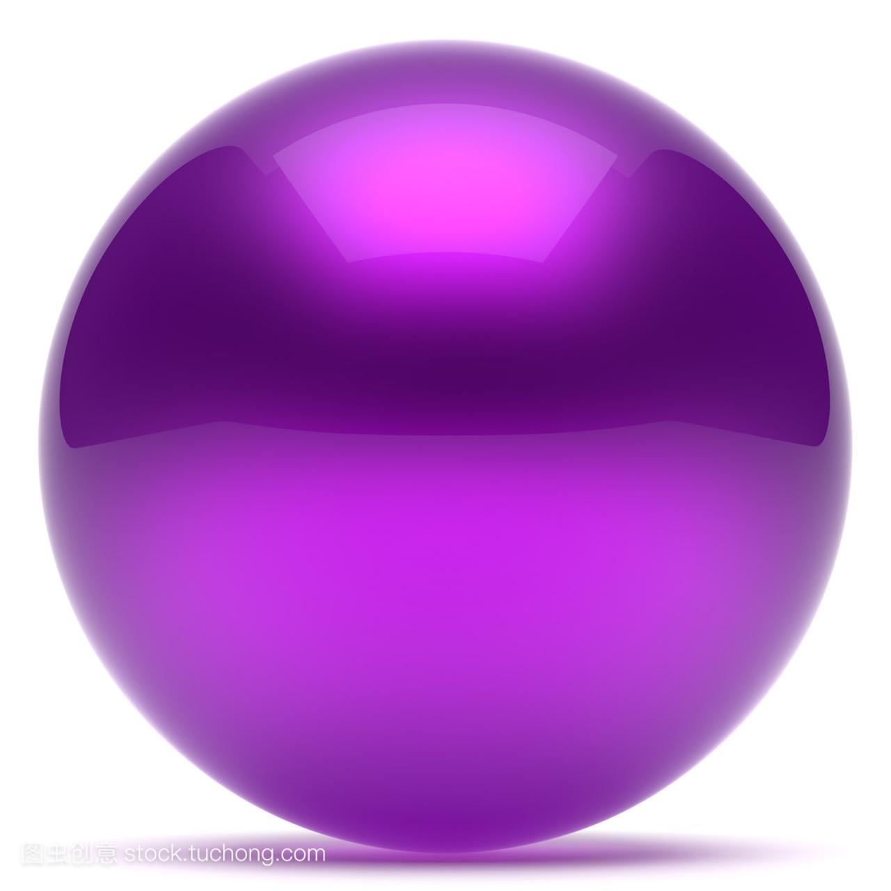 Purple sphere ball geometric shape round button basic circle