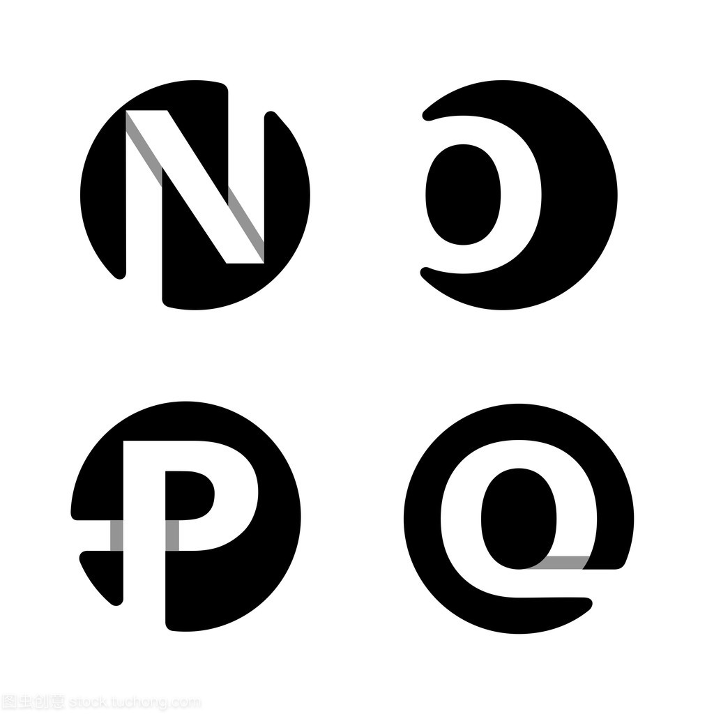 大写的字母 N,O,P Q