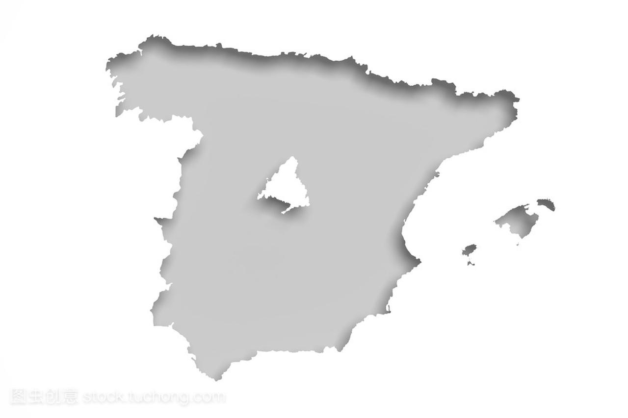 西班牙首都马德里的地图