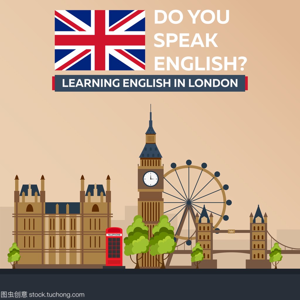 在伦敦学习英语。伦敦城市。在英国的教育