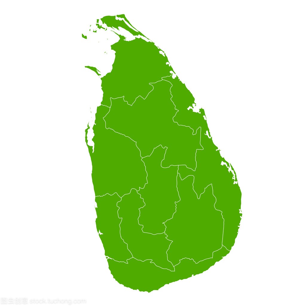 斯里兰卡地图国家图标