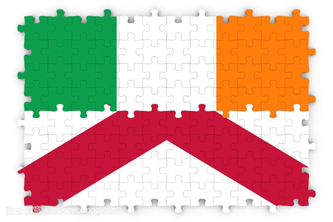 爱尔兰和北部爱尔兰关系概念图像-爱尔兰和北