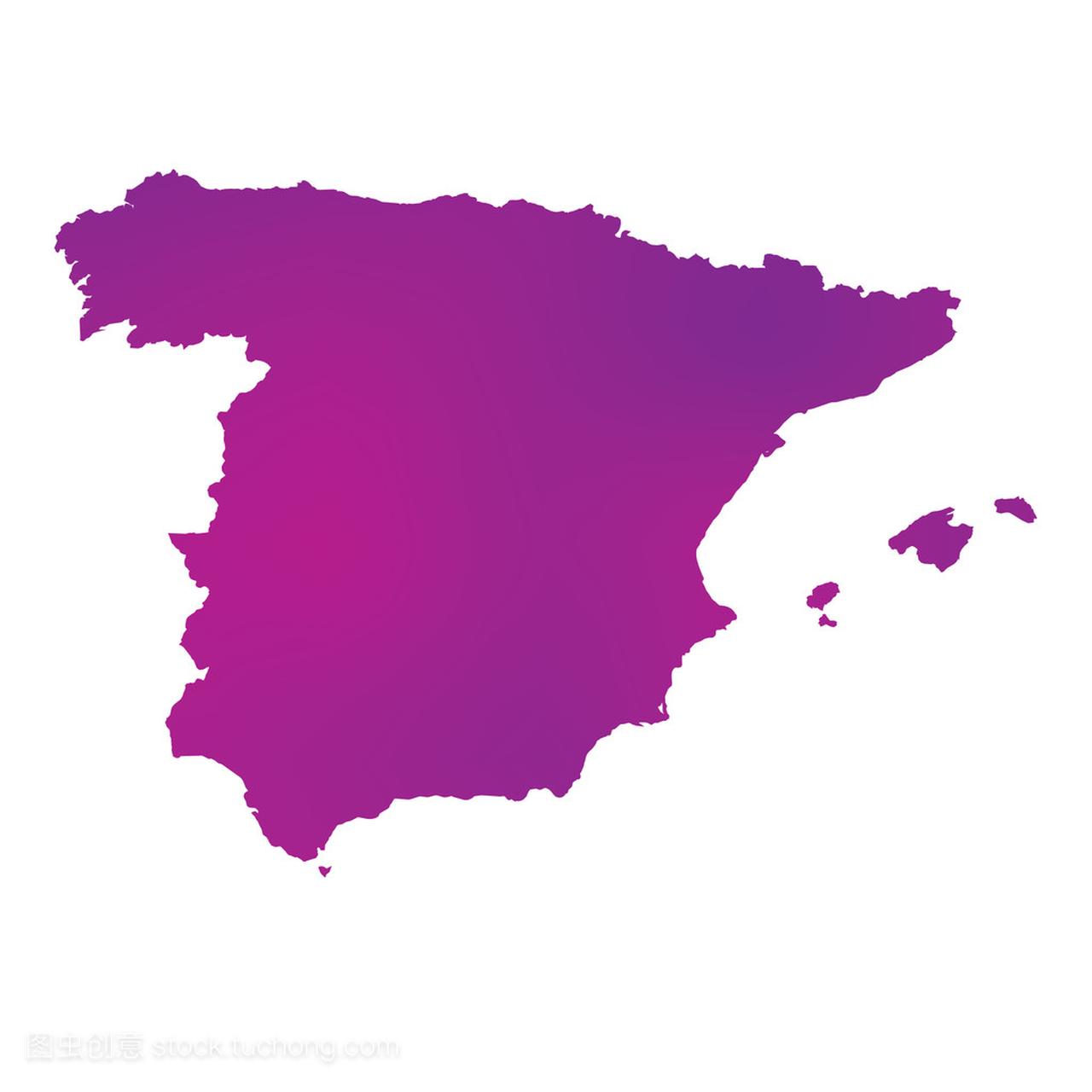 西班牙国家的地图