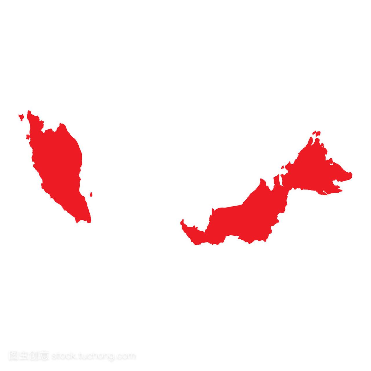马来西亚国家的地图