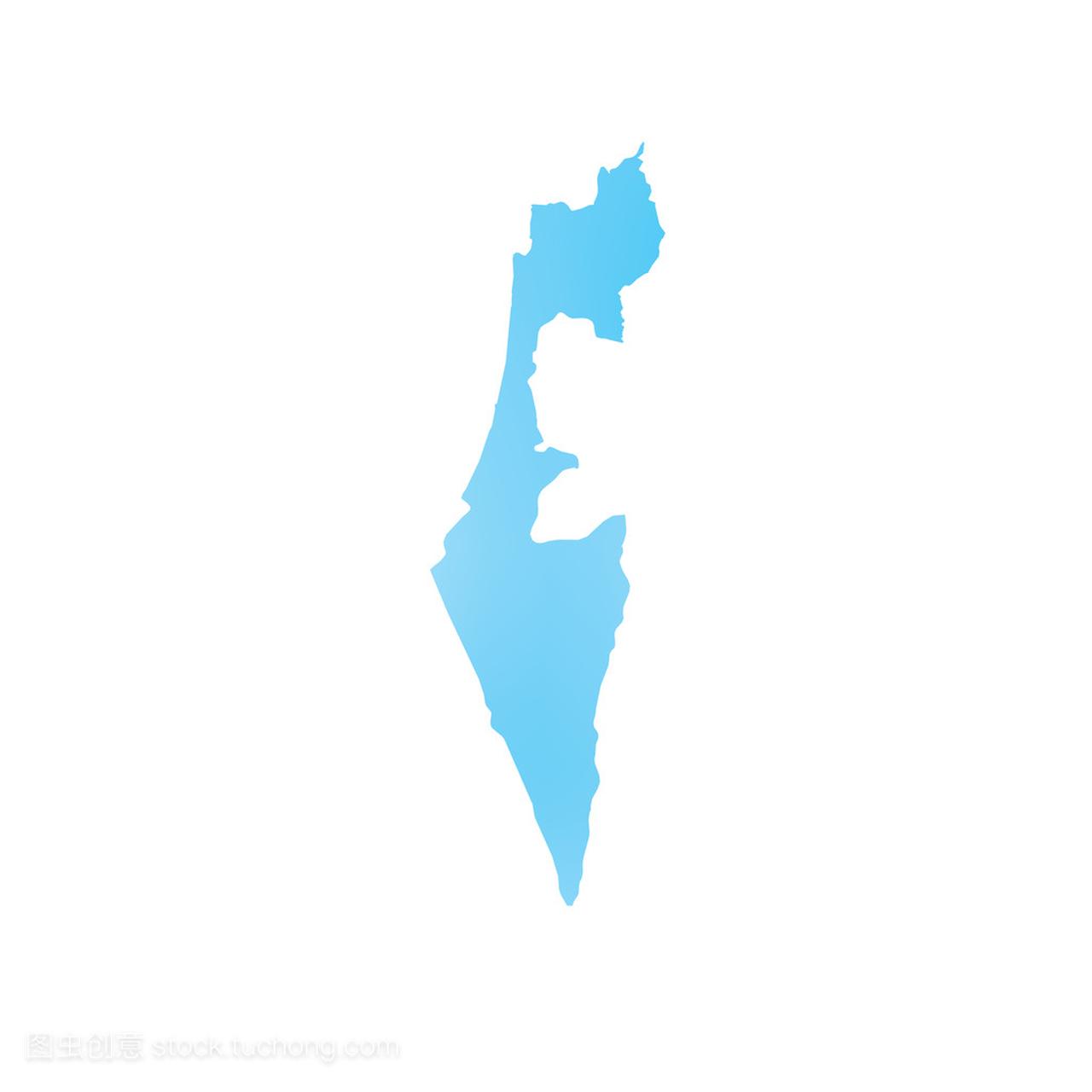 以色列的国家的地图