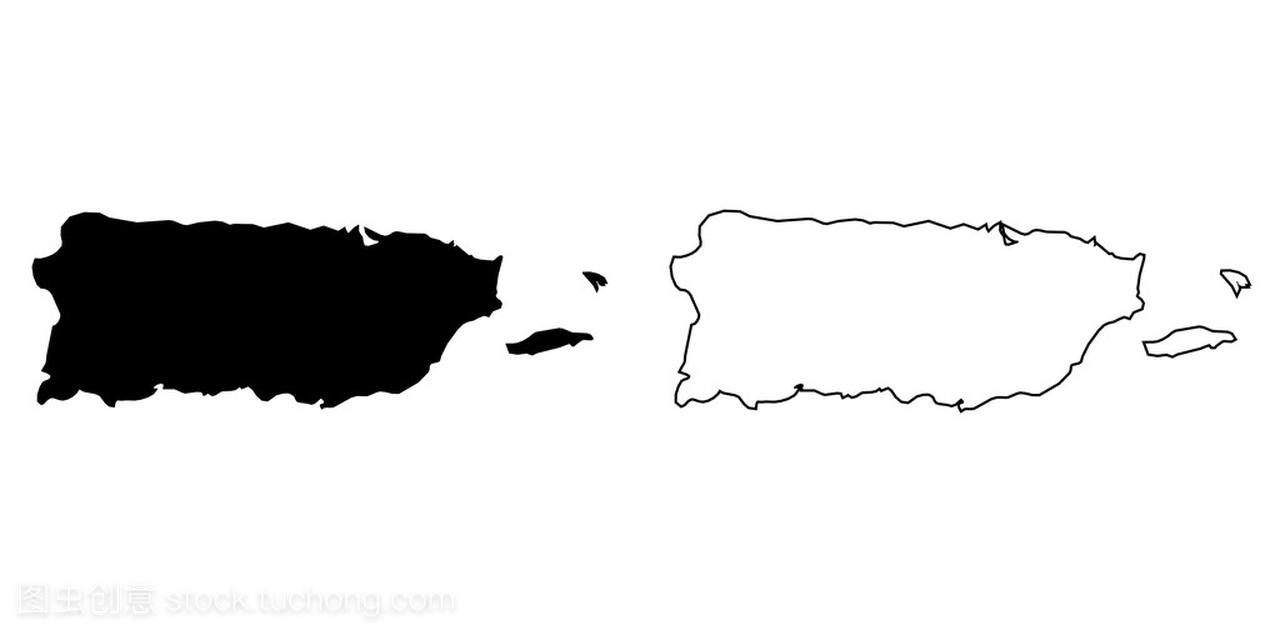 波多黎各的国家的地图
