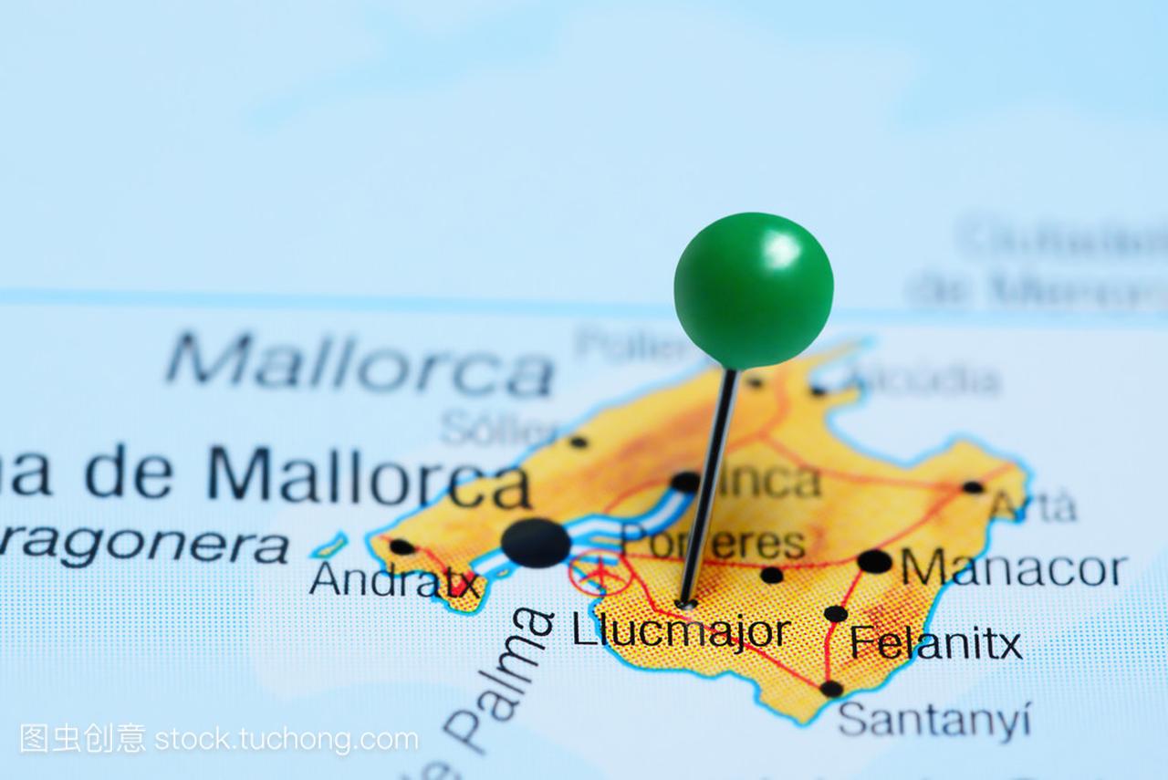 伊维萨岛寄托在西班牙的地图