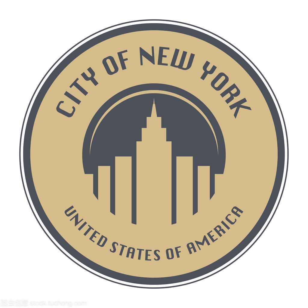 美国的纽约,纽约城市名称一枚邮票