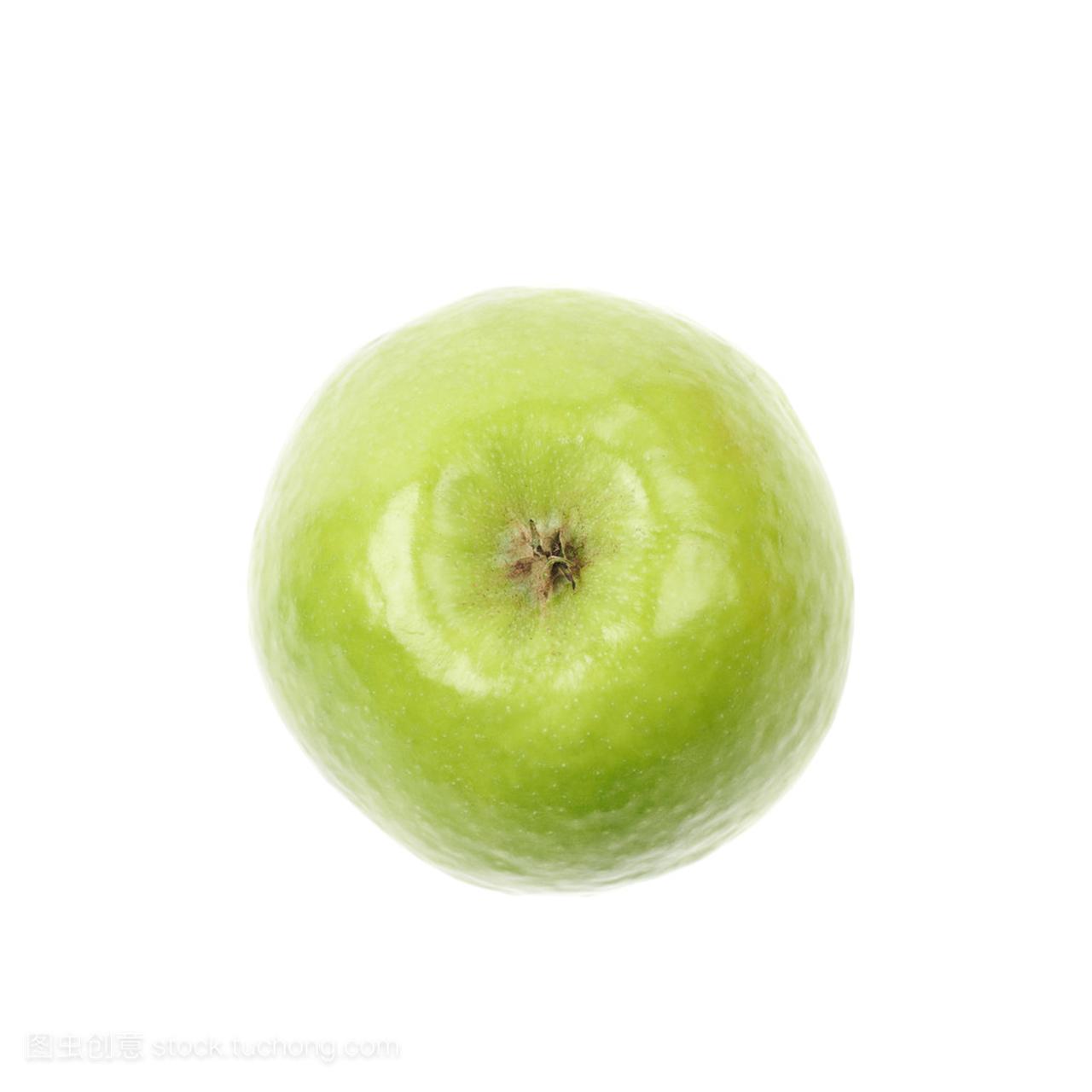 绿色青苹孤立