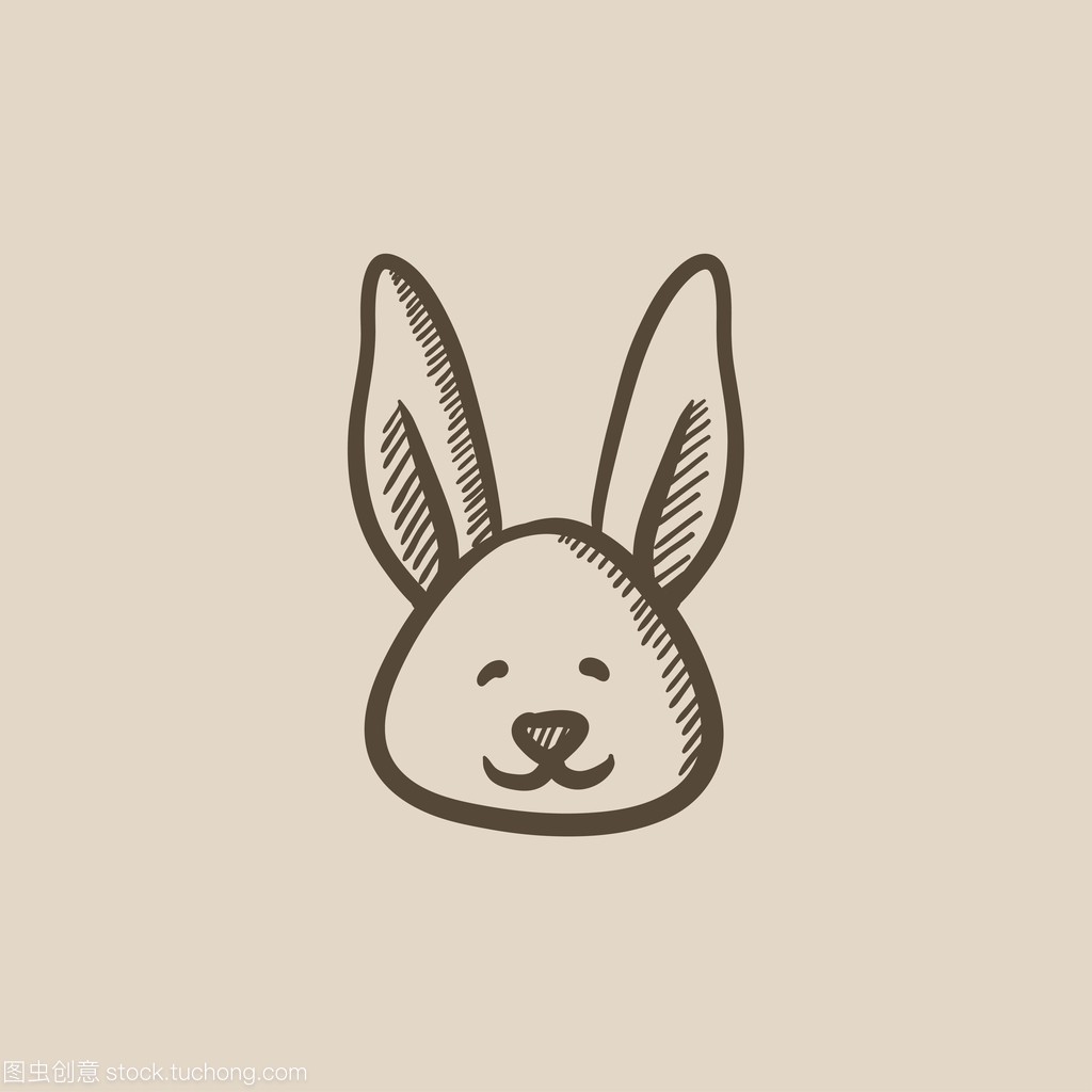 复活节兔子素描图标