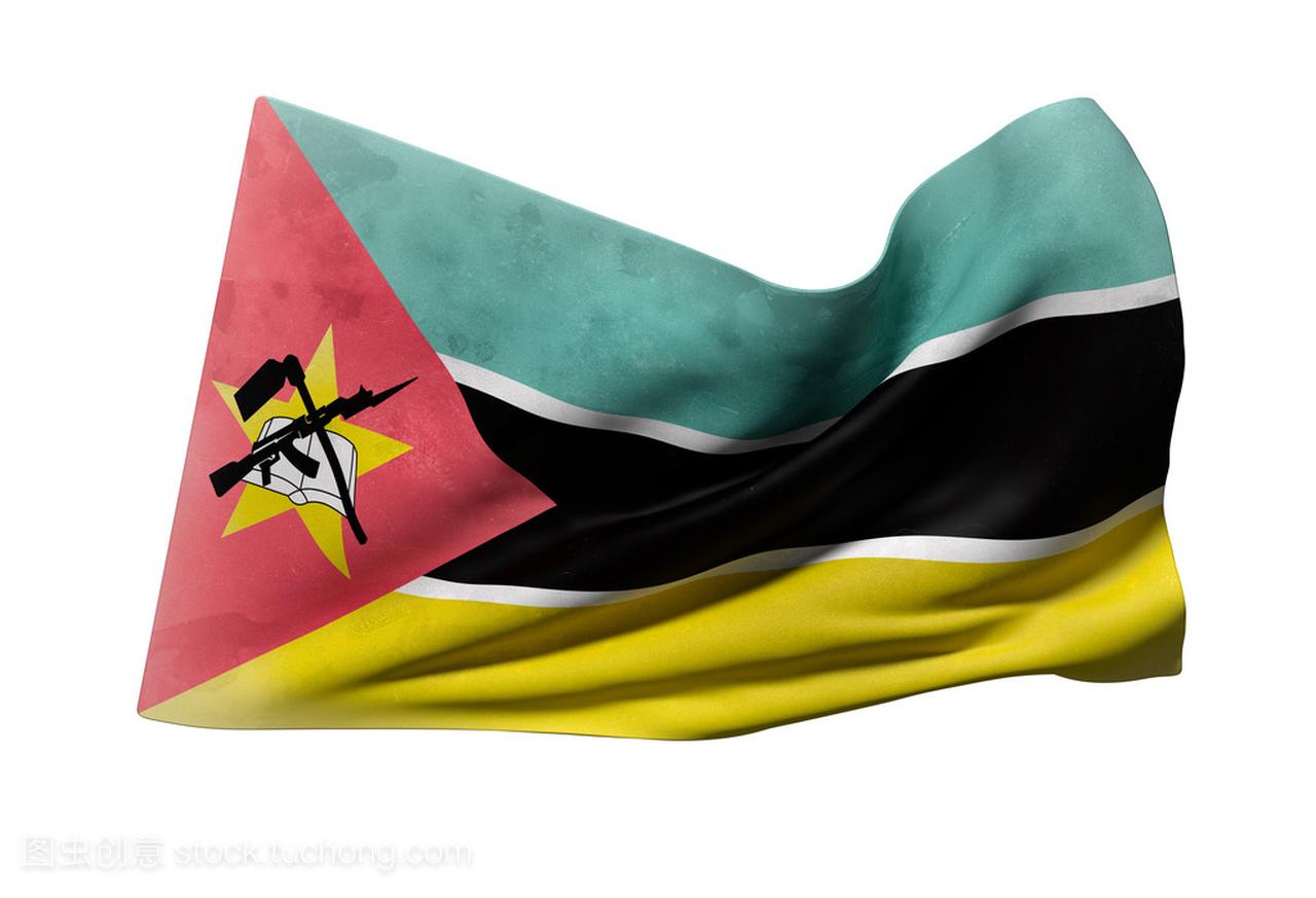 莫桑比克共和国国旗飘扬