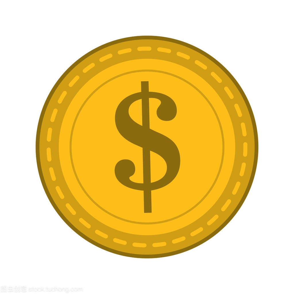 美元符号硬币图标