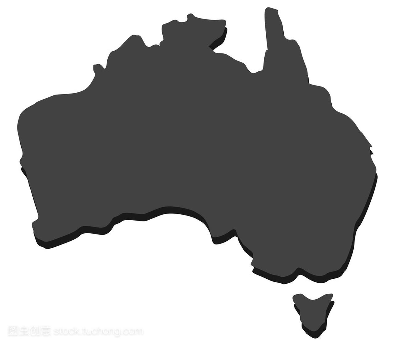 在背景上的澳大利亚地图插图