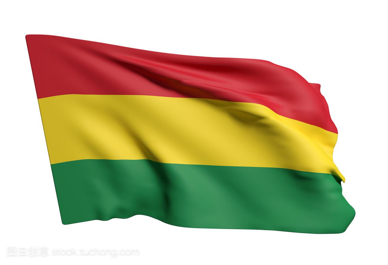 玻利维亚国旗挥舞着
