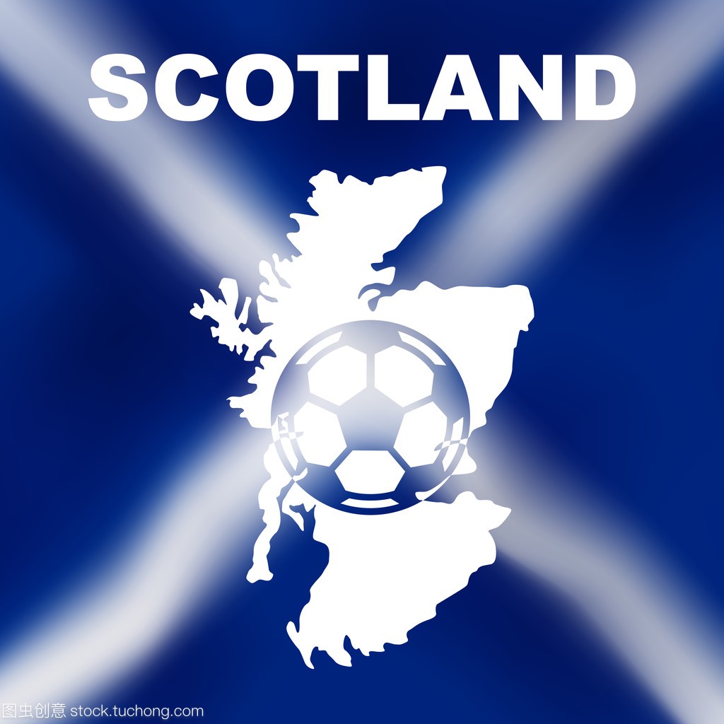 苏格兰足球与抽象的地图