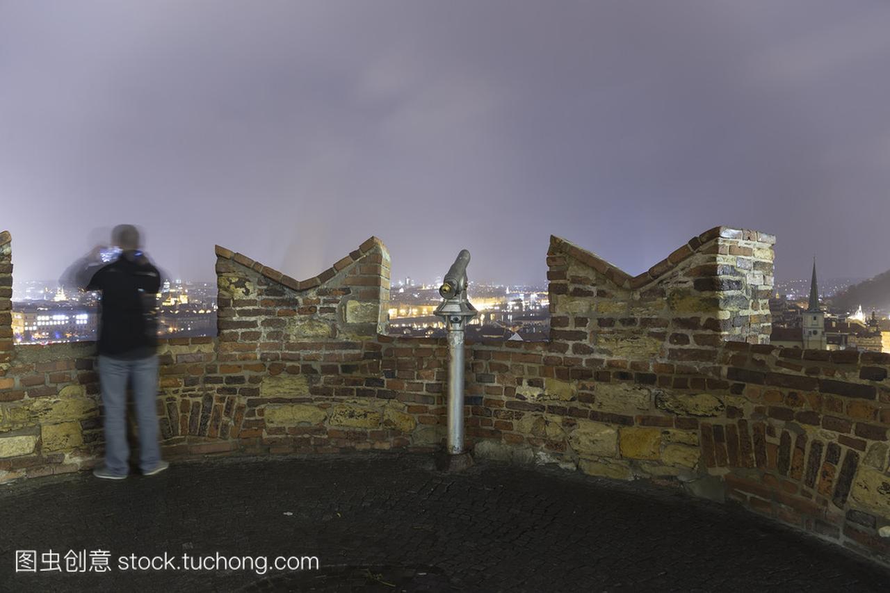 在布拉格城堡建筑群,捷克 Republic(Night view