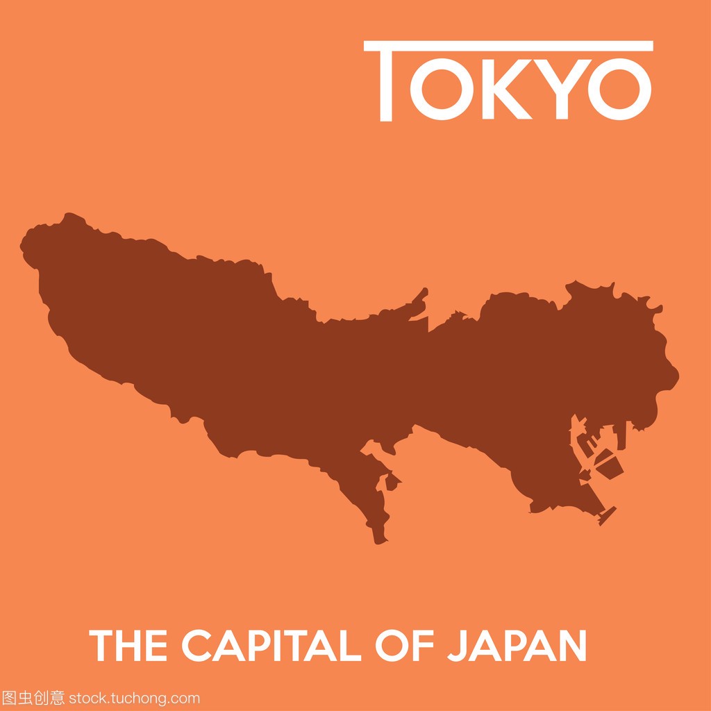 东京城市地图剪影
