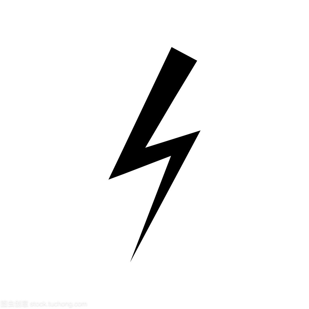 电力图标。闪电符号。莱文的标志。矢量说明