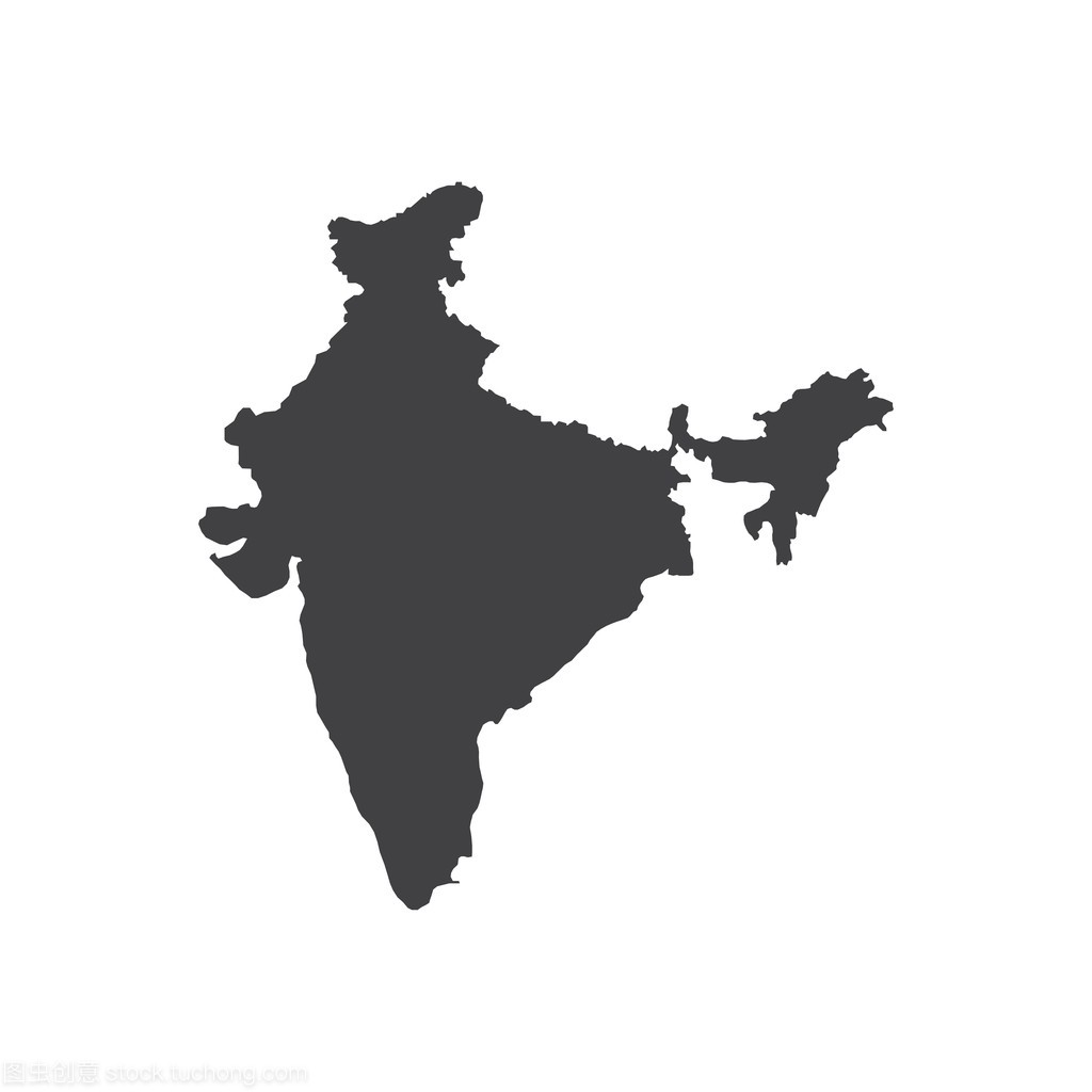 印度地图轮廓图