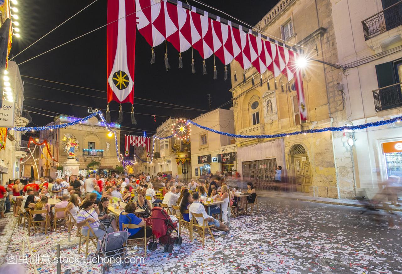 Mosta,马耳他-2016 年 8 月 15 日︰ Mosta 节日