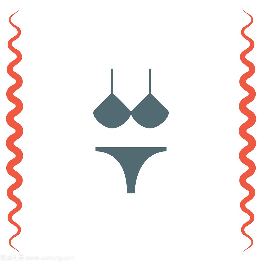 女子沙滩衣服标志