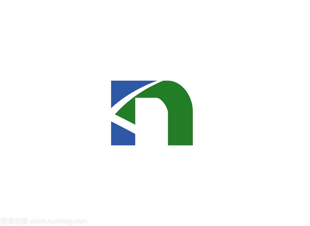 字母 N 标志图标设计模板元素