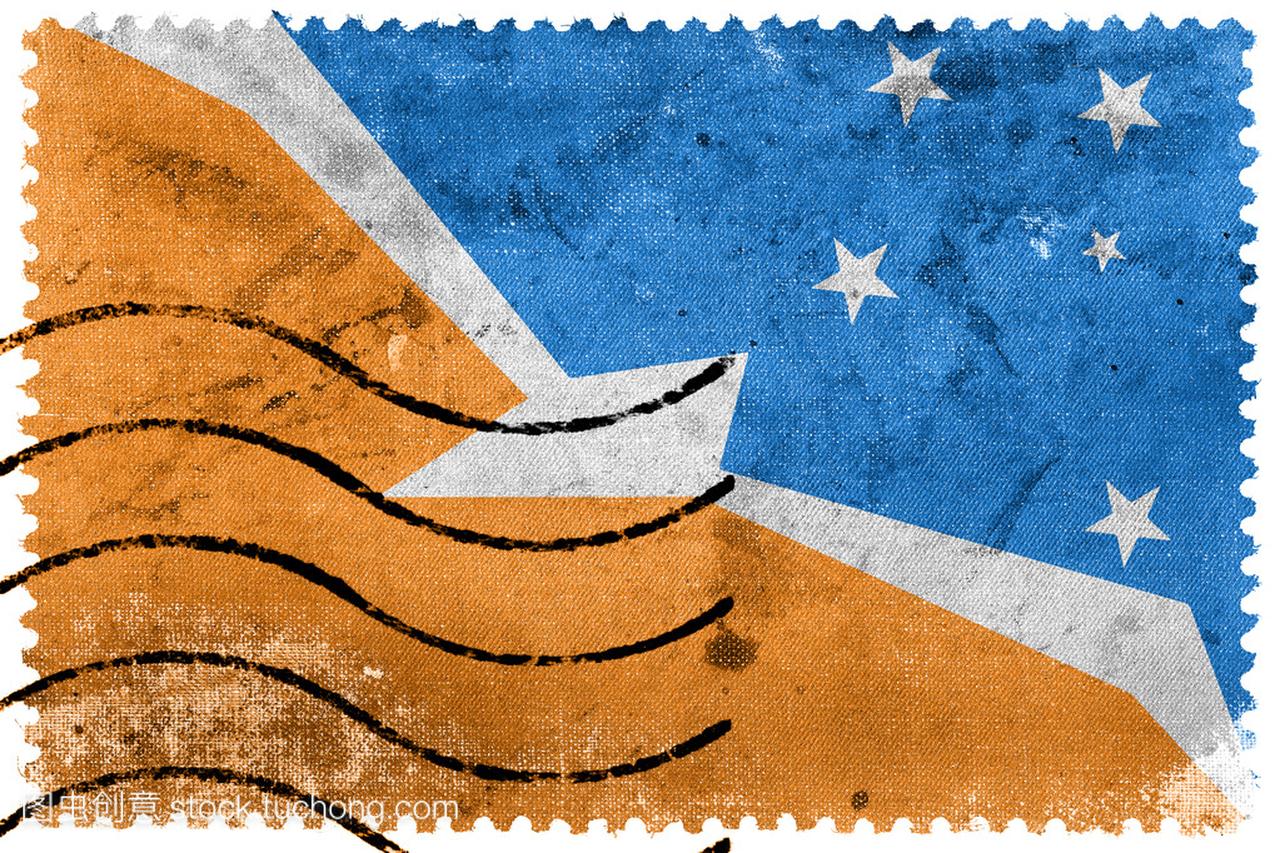 国旗的阿根廷火地岛省,旧邮票