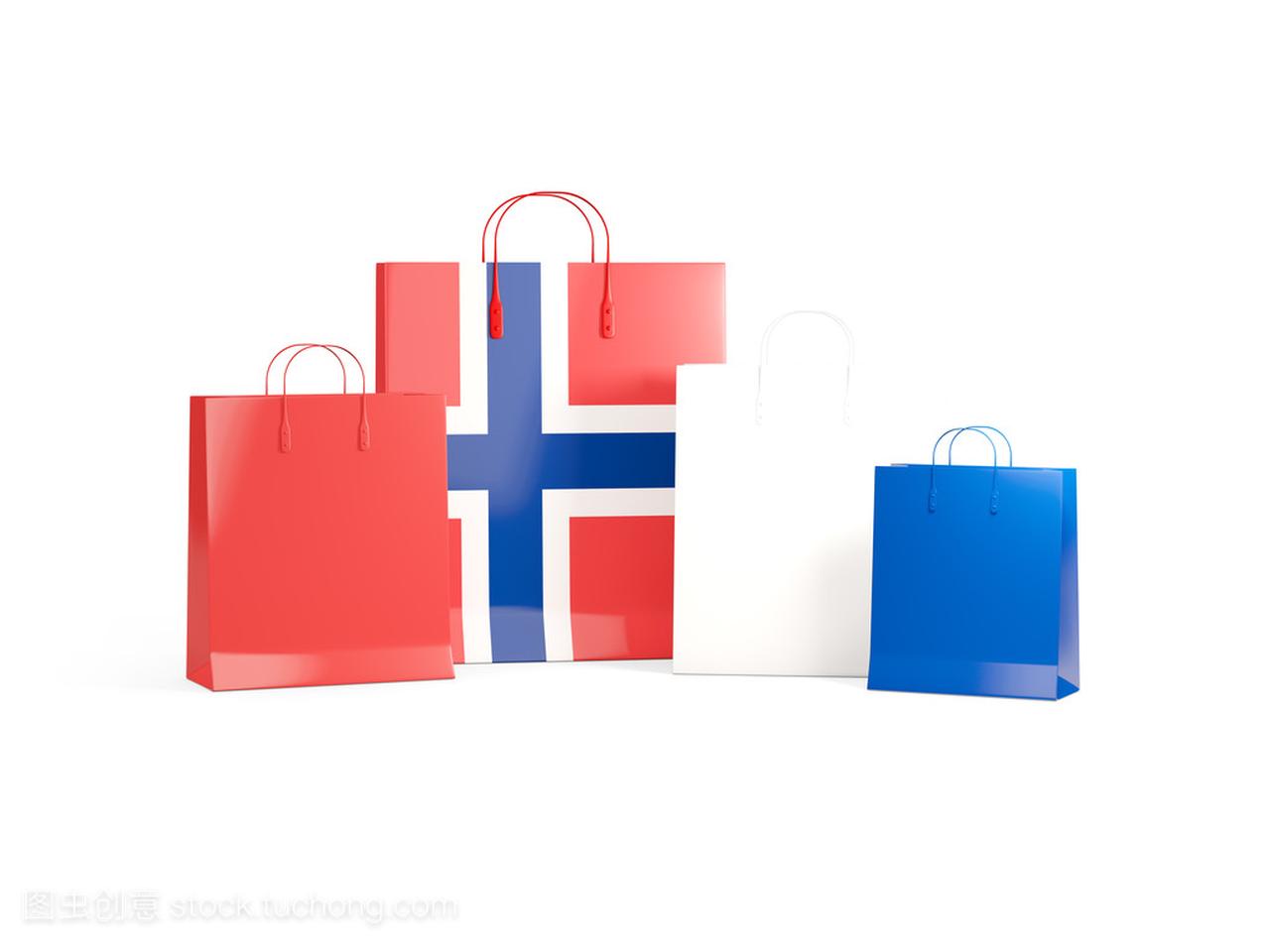 挪威在购物袋上的标志