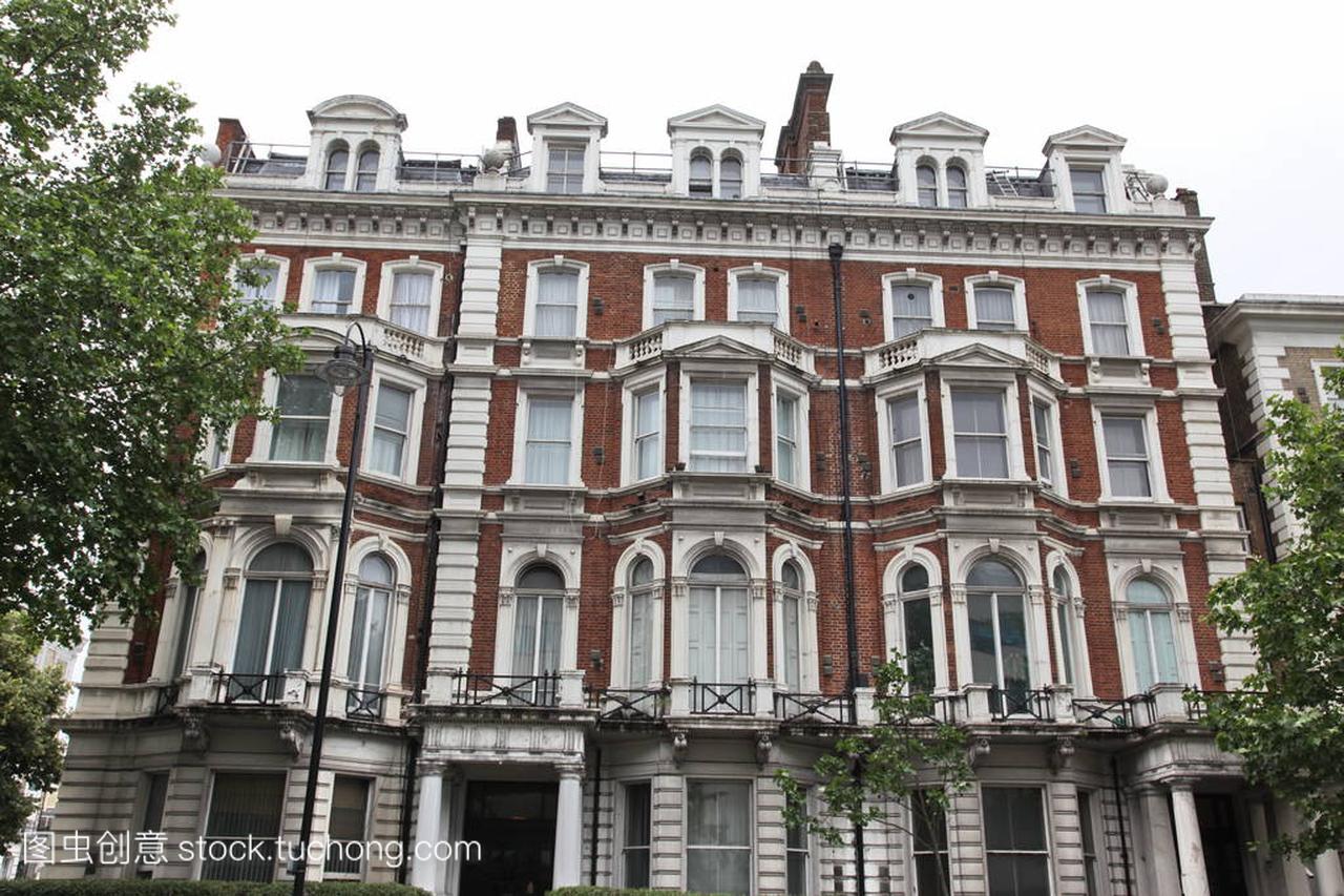 在伦敦贝克街,英国的经典维多利亚时代房子