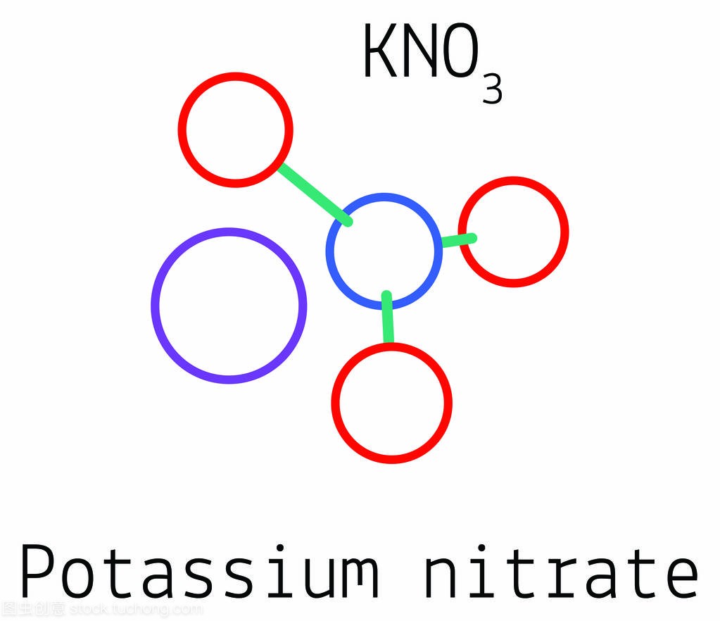 Kno3 钾硝酸分子