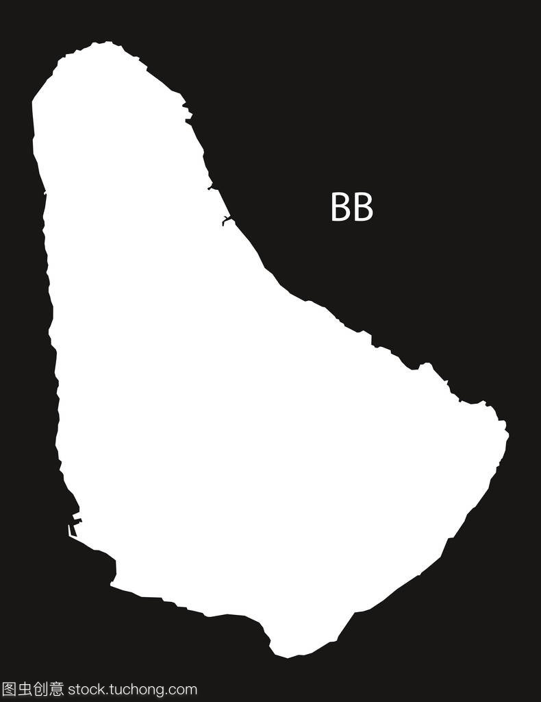 巴巴多斯地图黑国家