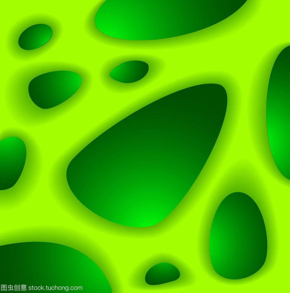 从光和暗绿色的有机结构的抽象背景
