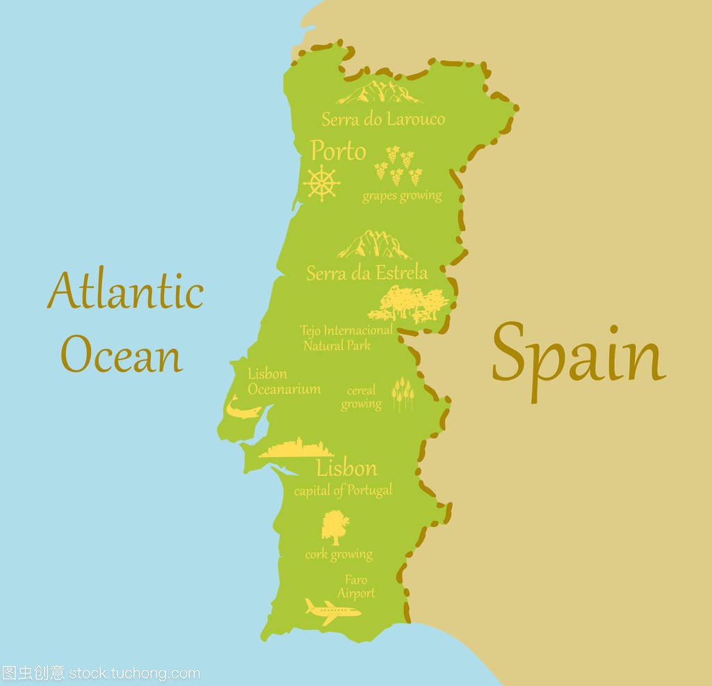 葡萄牙的地图