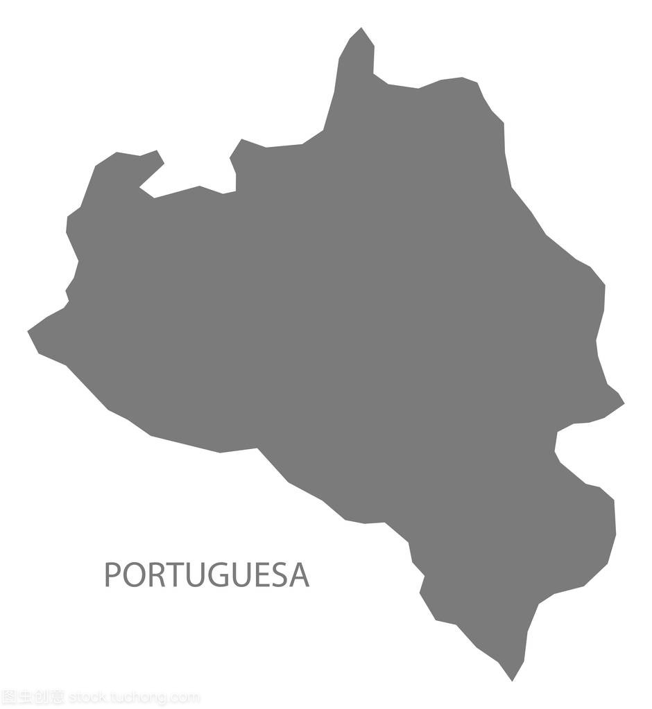 葡萄牙委内瑞拉地图灰色
