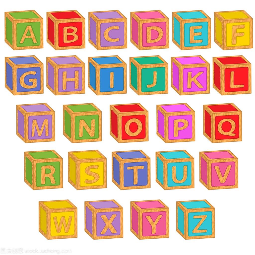 字母表英语丰富多彩的块