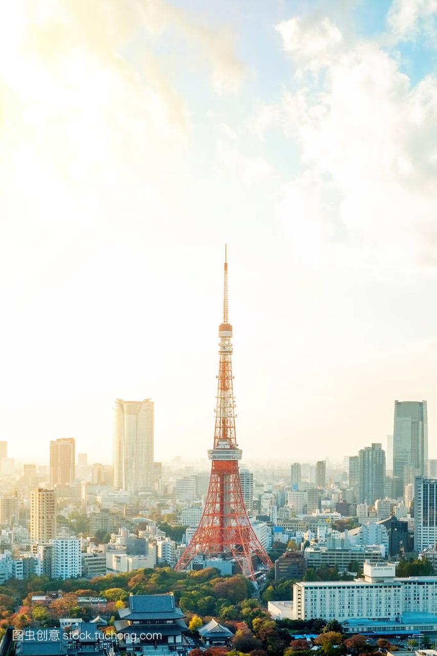房地产和企业建设-东京塔、 具有里程碑意义的