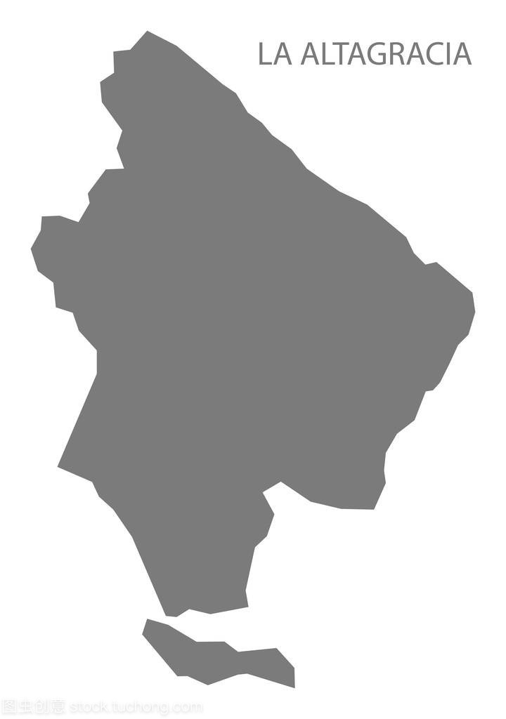 拉莱昂的住宿多米尼加共和国地图灰色