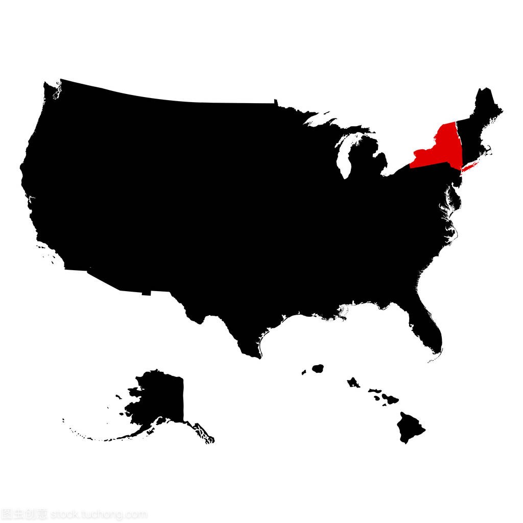 美国国家纽约地图
