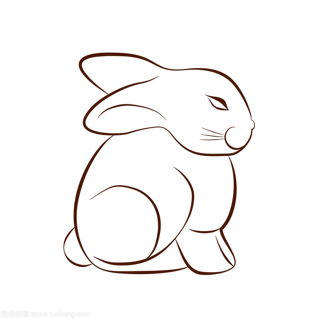 复活节兔子素描
