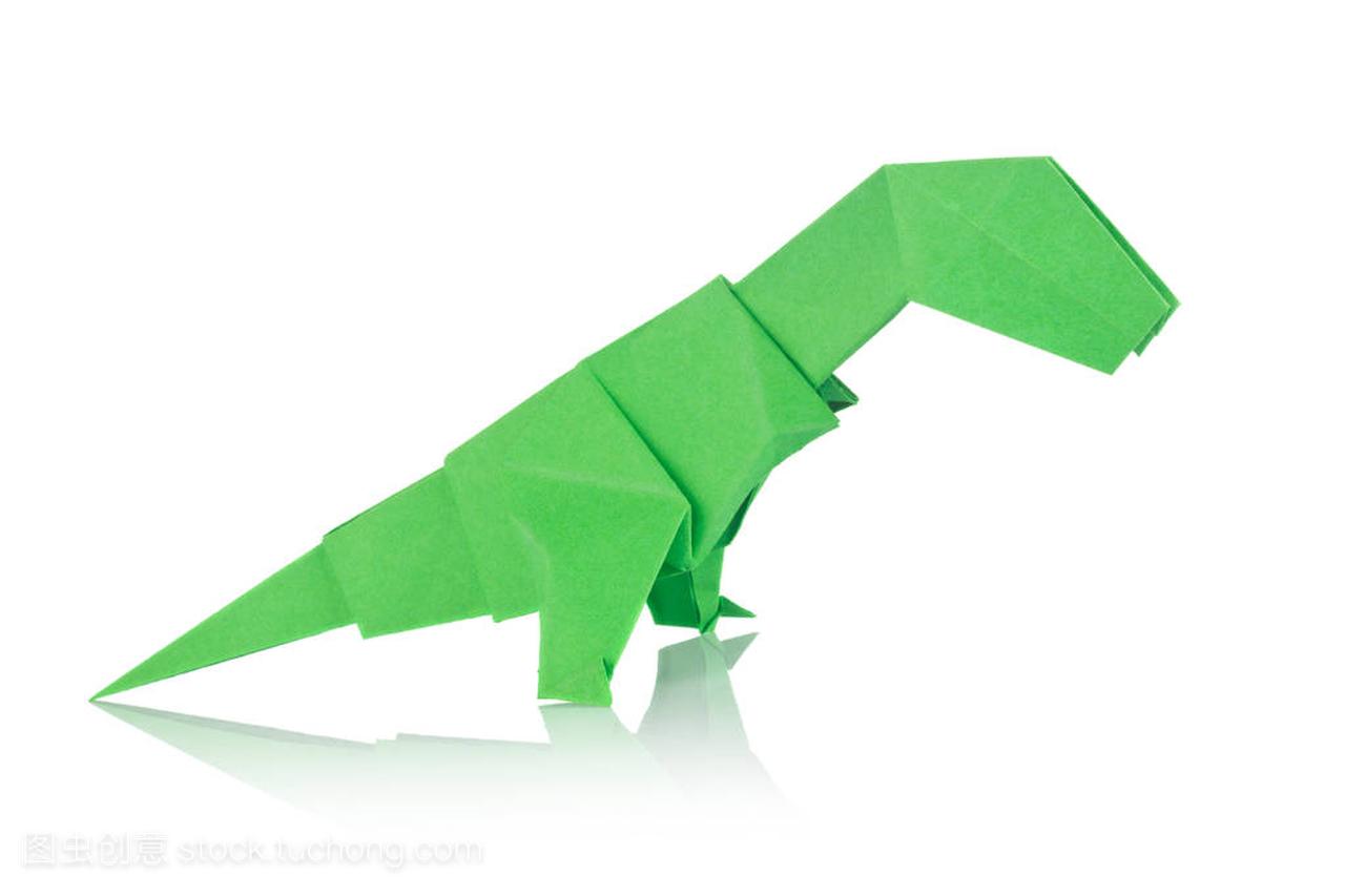 动物折纸，一款美美哒的恐龙手工折纸图解教程(7) - 有点网 - 好手艺