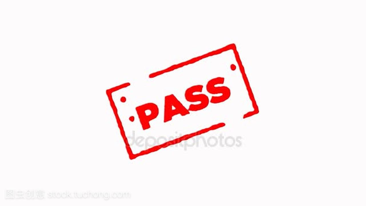 Pass signed with red ink stamp zoom in 