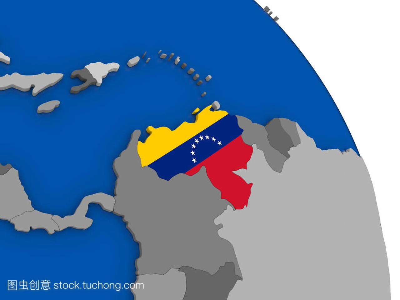 委内瑞拉和其标志的地球
