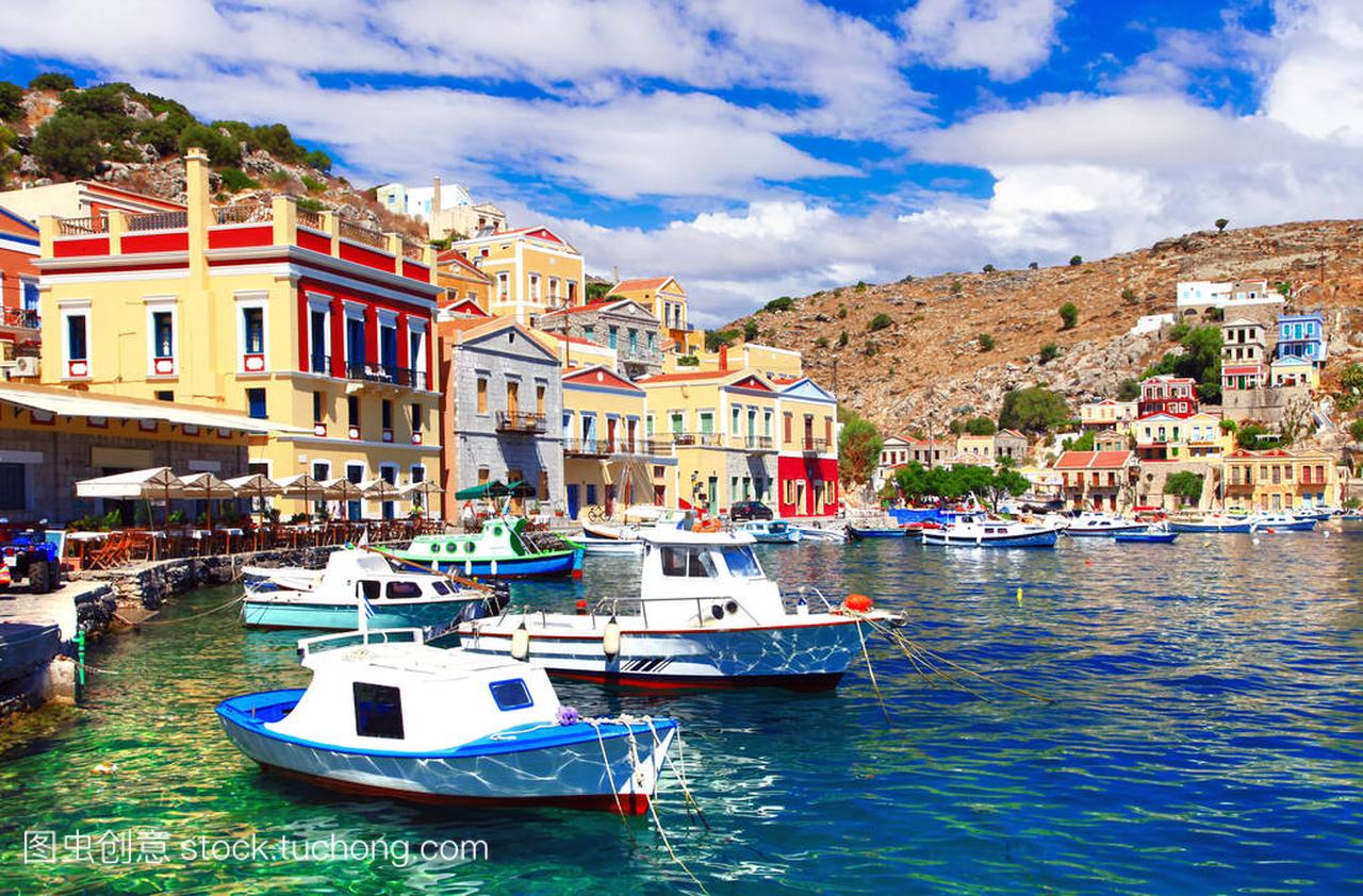 希腊-美丽的正宗岛颜色 Dodecaness 西米